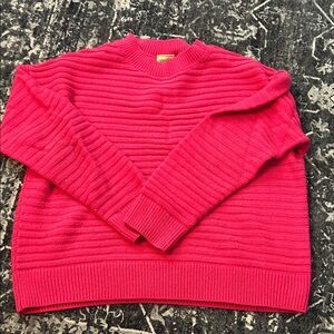 Kids Pink Ribbed Sweater